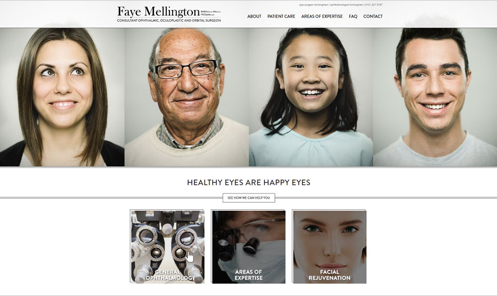The home page of Dr Faye Mellington's website